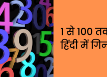 1 से 100 तक हिंदी में गिनती Ginti in Hindi